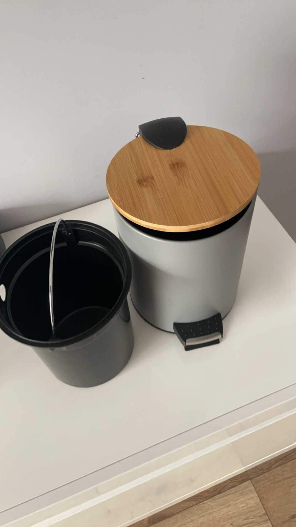 Kosz na kosmetyki 3 l kolor szary, wolnoopadający, elegancki  [P45]