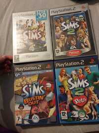 The Sims 1 , 2 , zestaw 4 gier playstation 2