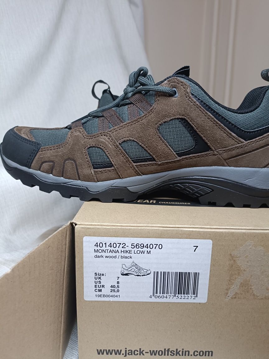 Jack Wolfskin Montana nike low buty outdoorowe męskie, brązowe, r 40.5