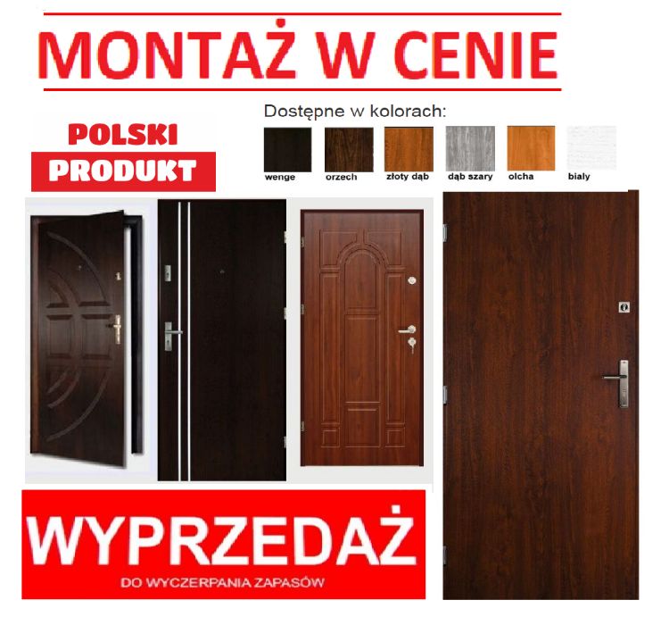 DRZWI Z MONTAŻEM ZEWNĘTRZNE-wejściowe- wewnątrzklatkowe do mieszkania