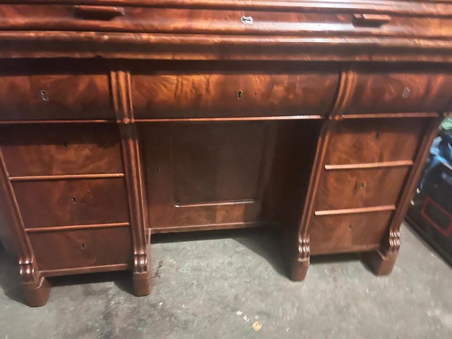 Oryginalny sekretarzyk biurko żaluzjowe Ludwik Filip biedermeier