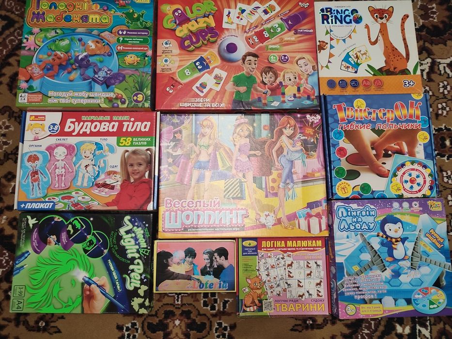 Настільні ігри, дитячі, для дітей,мозаїка,карткові