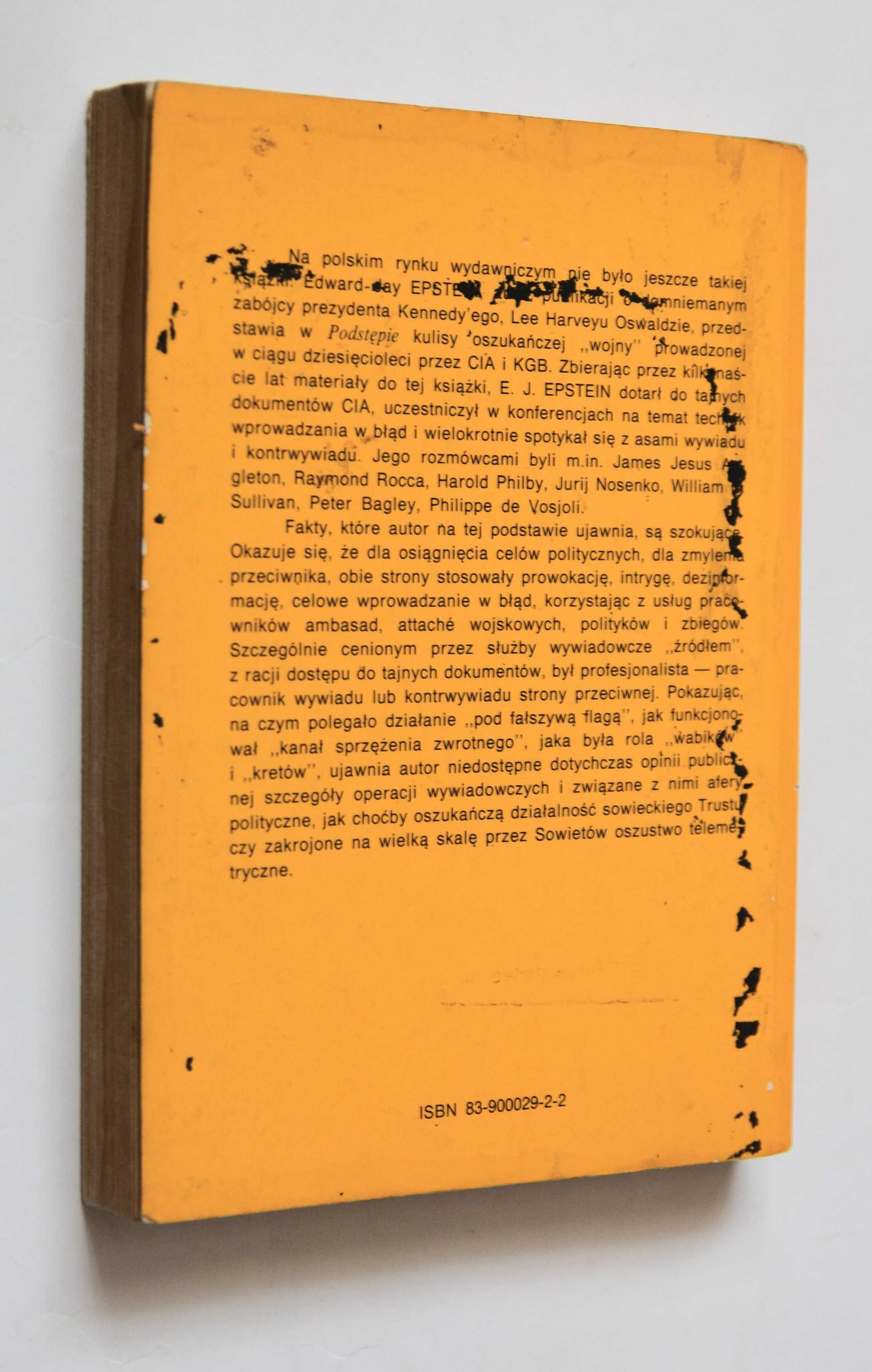 Podstęp Niewidzialna wojna KGB CIA Edward Jay Epstein