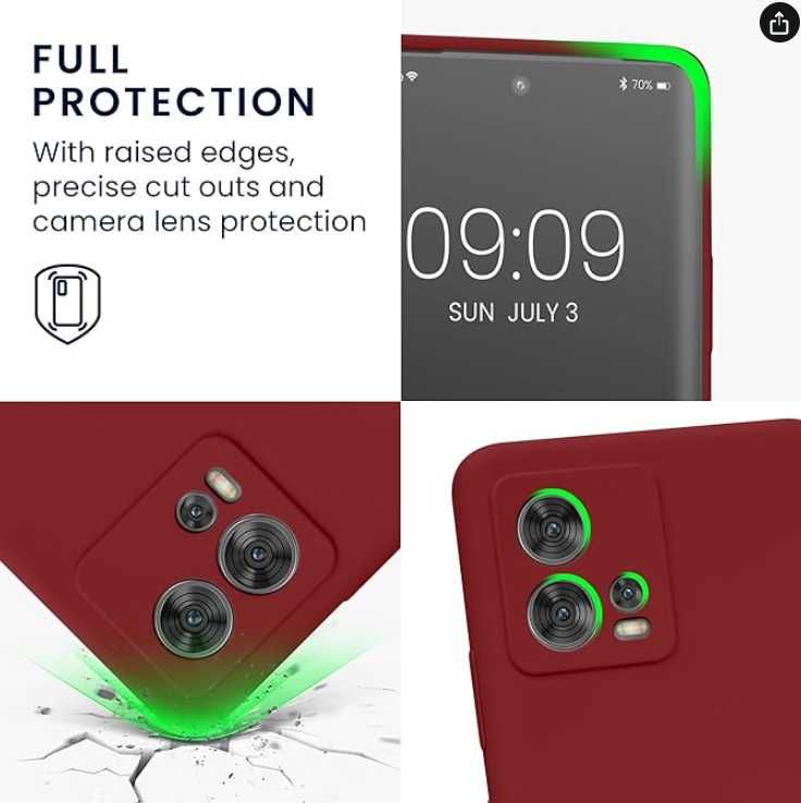 Etui do Motorola Edge 30 Fusion, silikon TPU, kolor malinowy Kwmobile