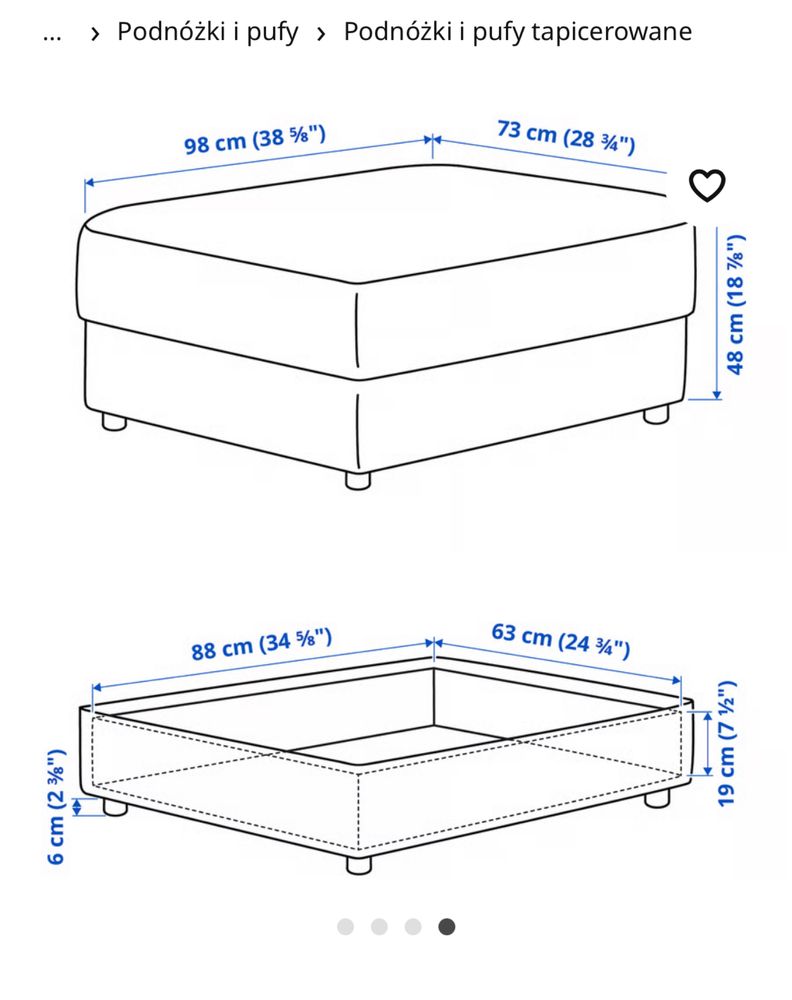 1) Sofa IKEA  Vimle 3 osobowa z 1)podnozkiem gratis