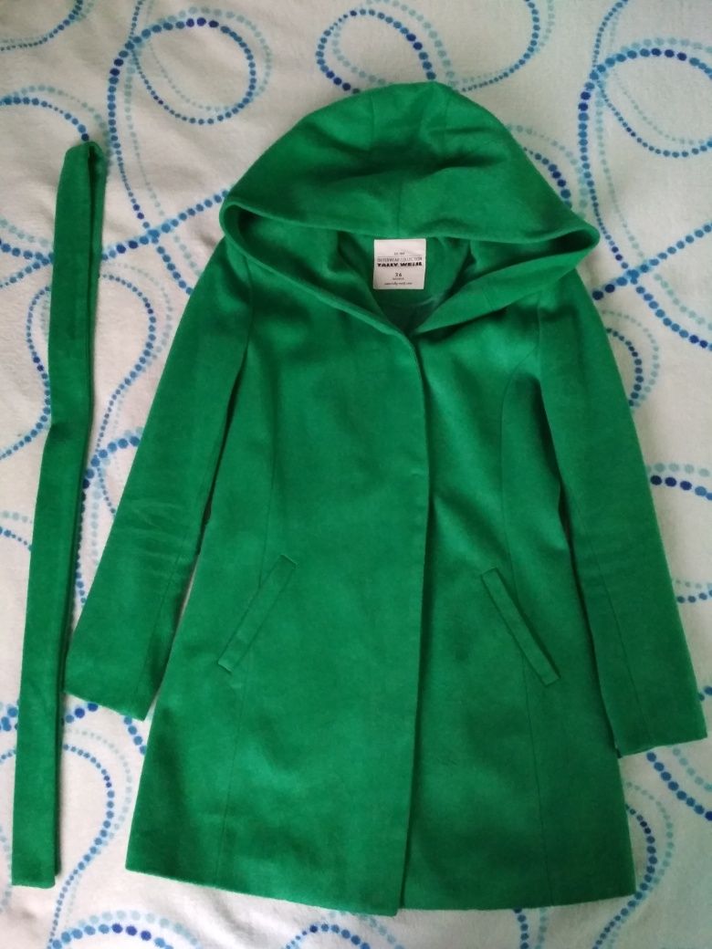 Зелене пальто Tally Weijl, 36 / зеленое пальто Tally Weijl