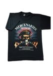 Czarny t-shirt z czaszką Mercenaries never die Rothco rozmiar S stan i