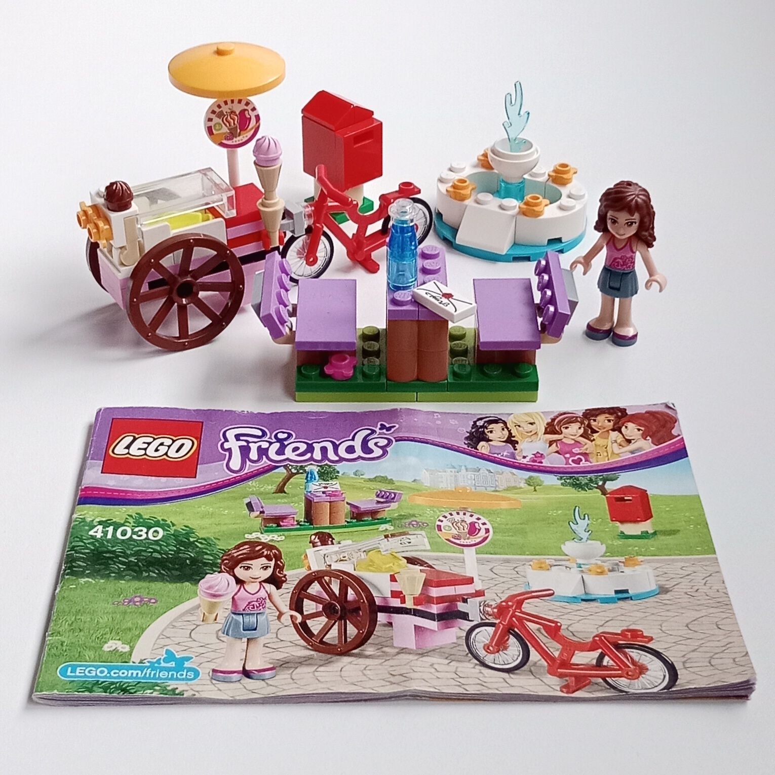 Lego Friends 41030 Stoisko z lodami Olivia's Ice Cream Bike+instrukcja