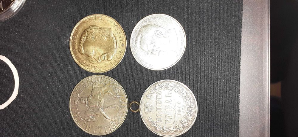 Rosja. 1 rubel 1844 СПБ.   Rzadki! niestety z uchem przywieszki.