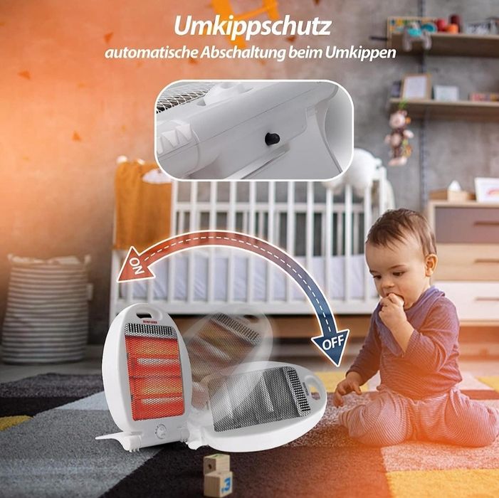 Кварцовий інфрачервоний обігрівач Тепловентилятор Обогреватель Дуйка