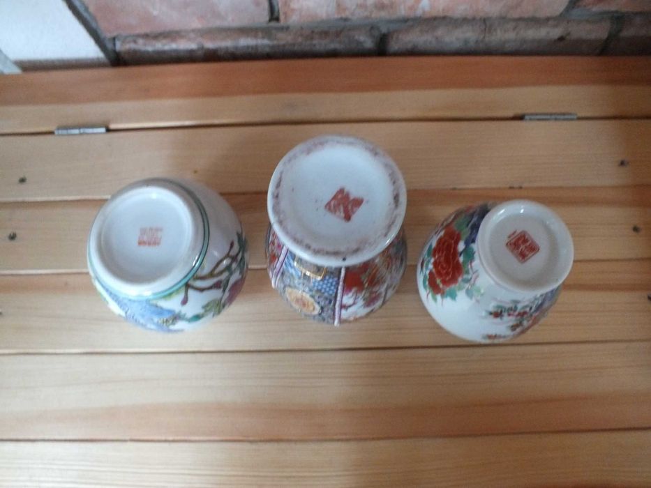 Porcelana Chińska VINTAGE lata 80- te wazon wazony 3 szt