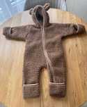 Kombinezon 100% Merino brązowy suwak Babyly 6-18 miesięcy