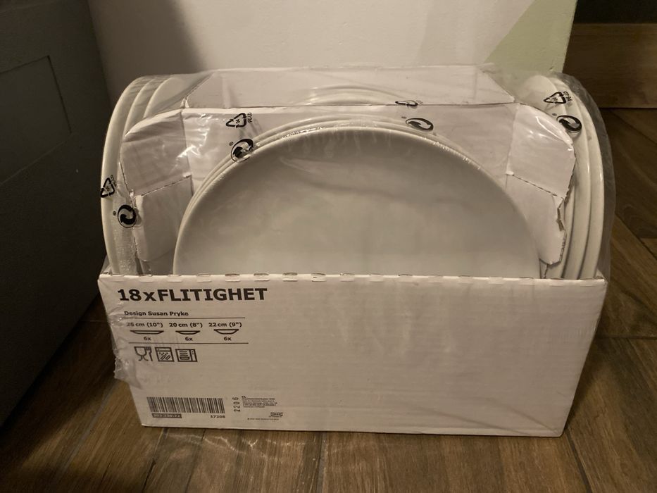 Zastawa stołowa talerze ikea Flitighet
