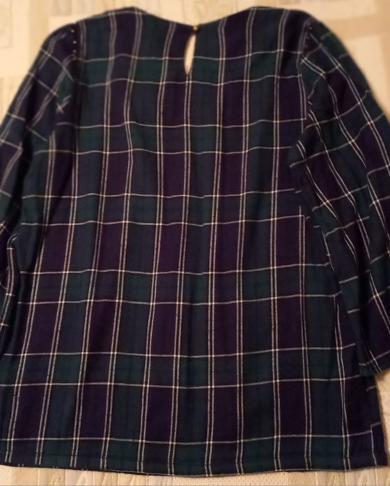 Blusa comprida de sra. em flanela da La Redoute