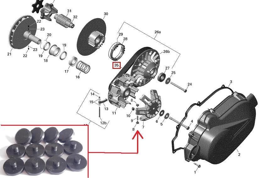 Pastylki Slizgi Wariator Ślizgi Wariatora Can-am autlander renegade