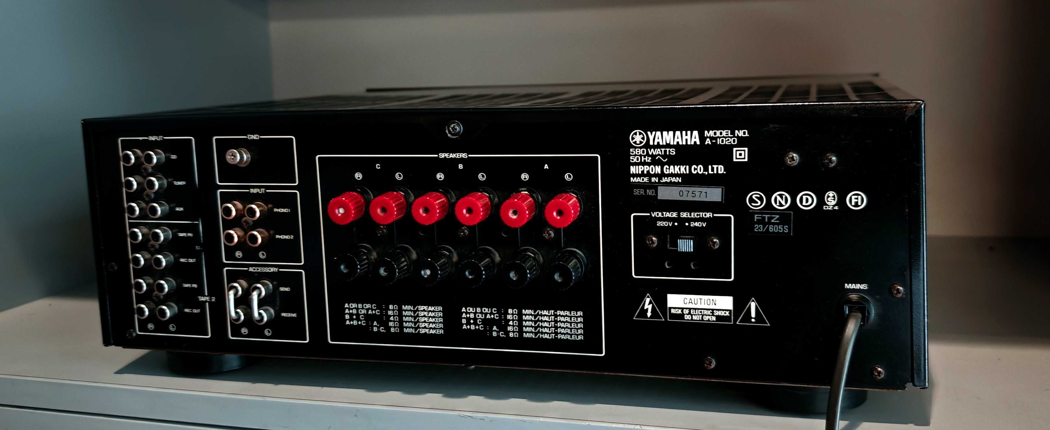 Flagowy Wzmacniacz Stereo YAMAHA A-1020 Hi-End 580 Watt Klasa A Japan