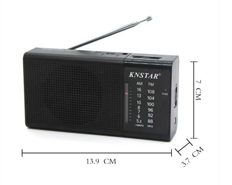 Przenośne RADIO NA BATERIE kieszonkowe AM FM
