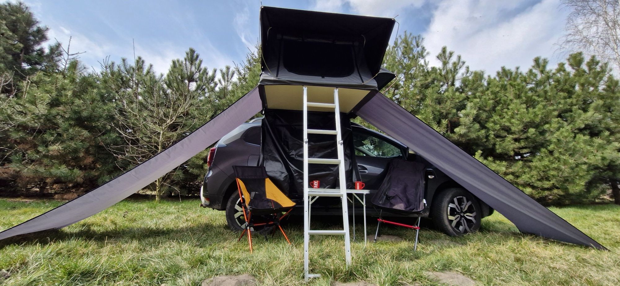 Namiot dwuosobowy dachowy S120K. Mini lekki. TurtleTent Turtle Tent