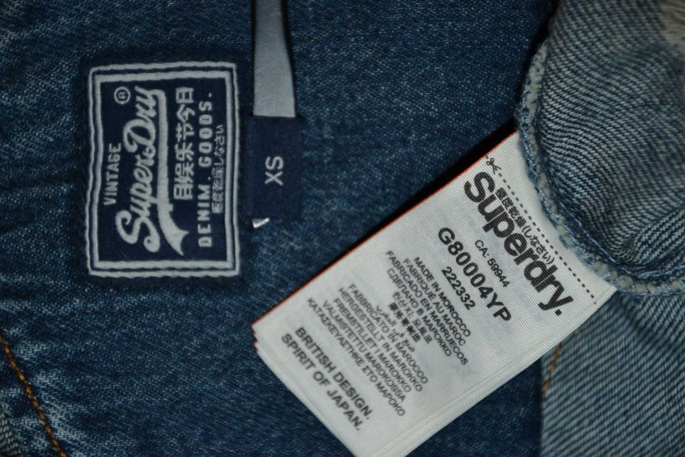 SUPERDRY Jeans Ogrodniczki Spodnie Damskie XS Oryginalne Super Stan