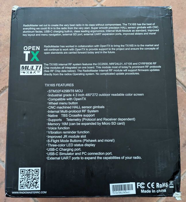 RadioMaster TX16S Radio controle FPV (como novo)