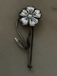 Broszka srebro kwiat