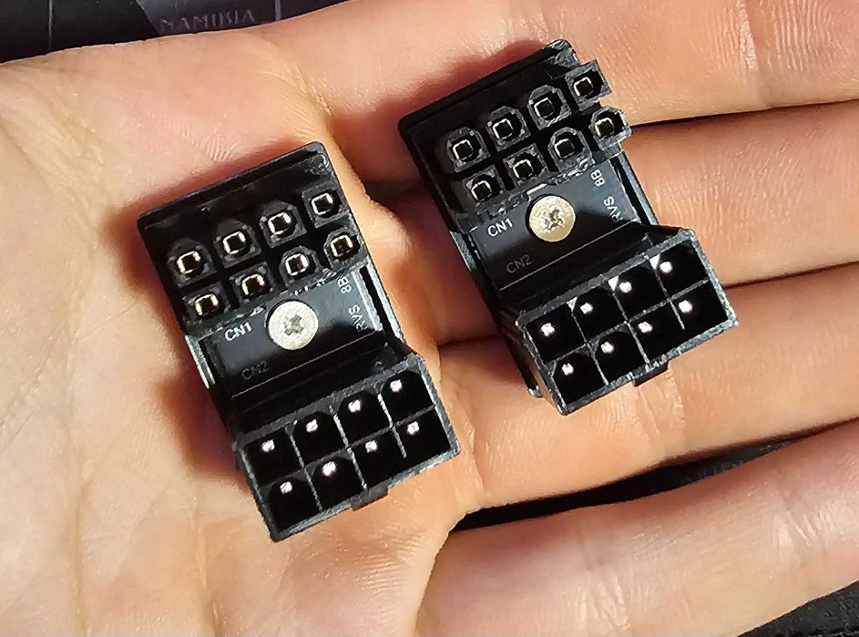 Угловой АТХ переходник 8pin для виеокарты 2шт