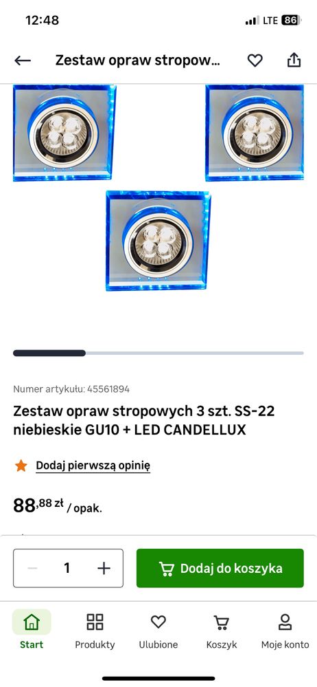 Halogeny sufitowe z led