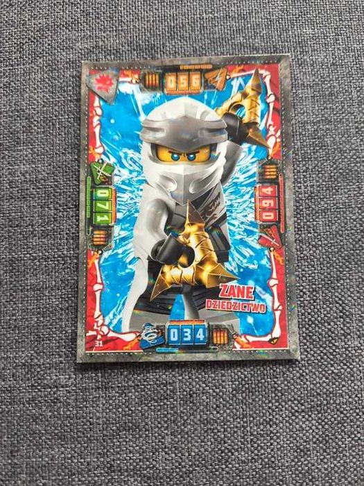 Karta kolekcjonerska Lego Ninjago zane dziedzictwo