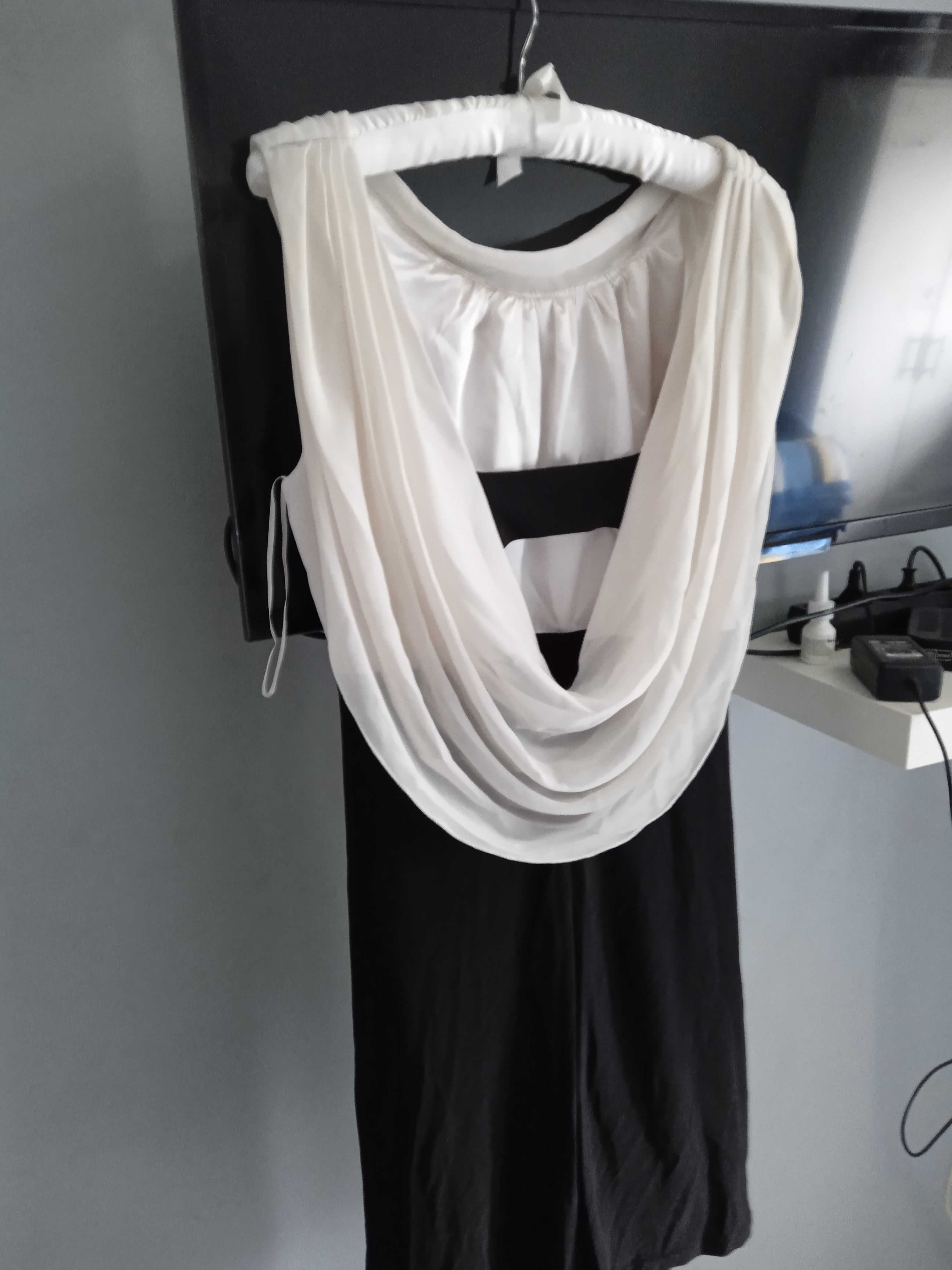 Sukienka bialo-czarna 42