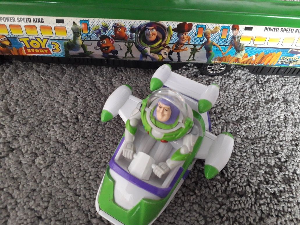 Zabawki toy story pociąg i pojazd buzz astral