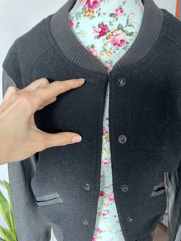Czarna damska kurtka bomber bejsbolówka Denim&supply Ralph lauren S