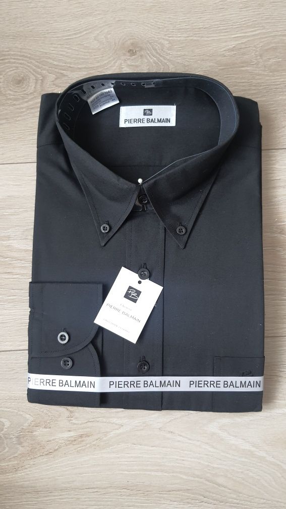 Czarna koszula męska Pierre Balmain 43