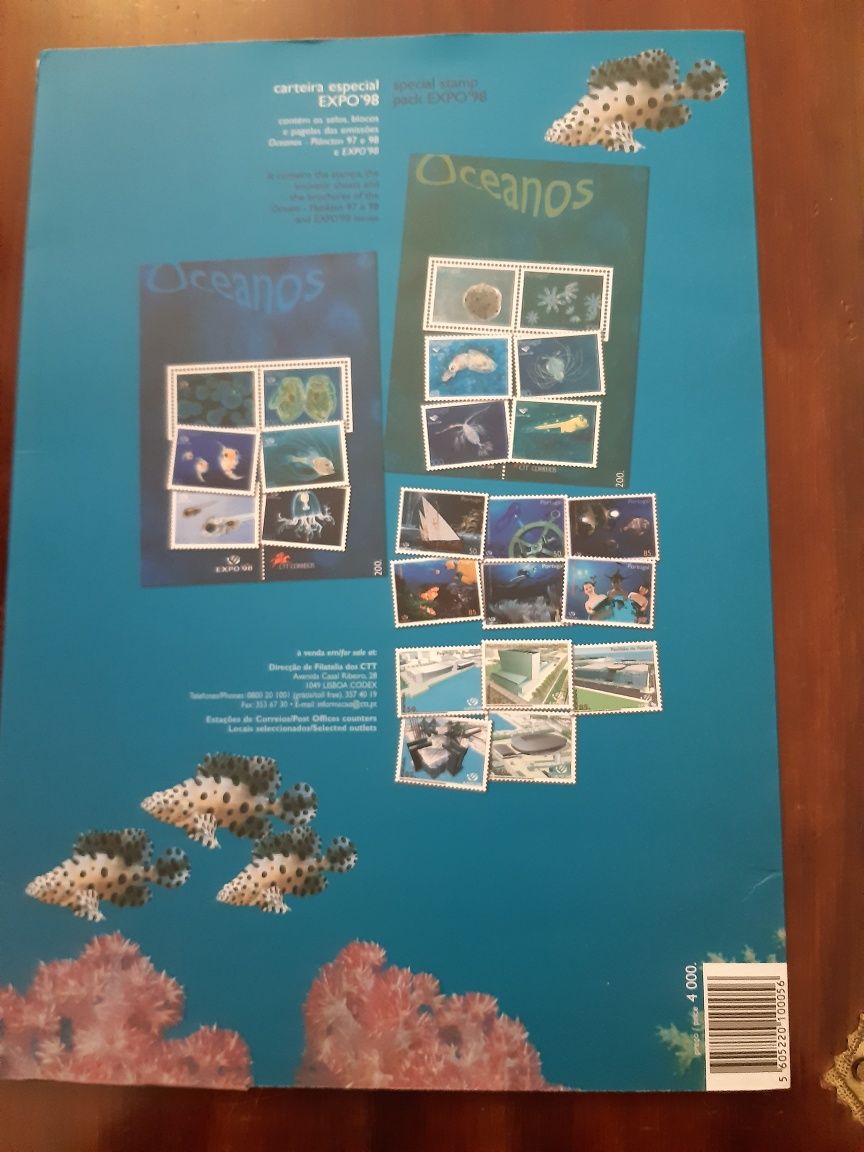 Carteira de selos Especial EXPO 98