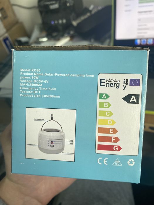 Фонарь USB Лампочка подвесная лампа для кемпинга 30В з акумулятором