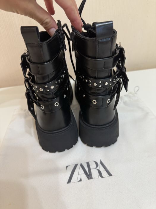 Ботинки Zara шкіра на дівчинку 37 розмір 23 см