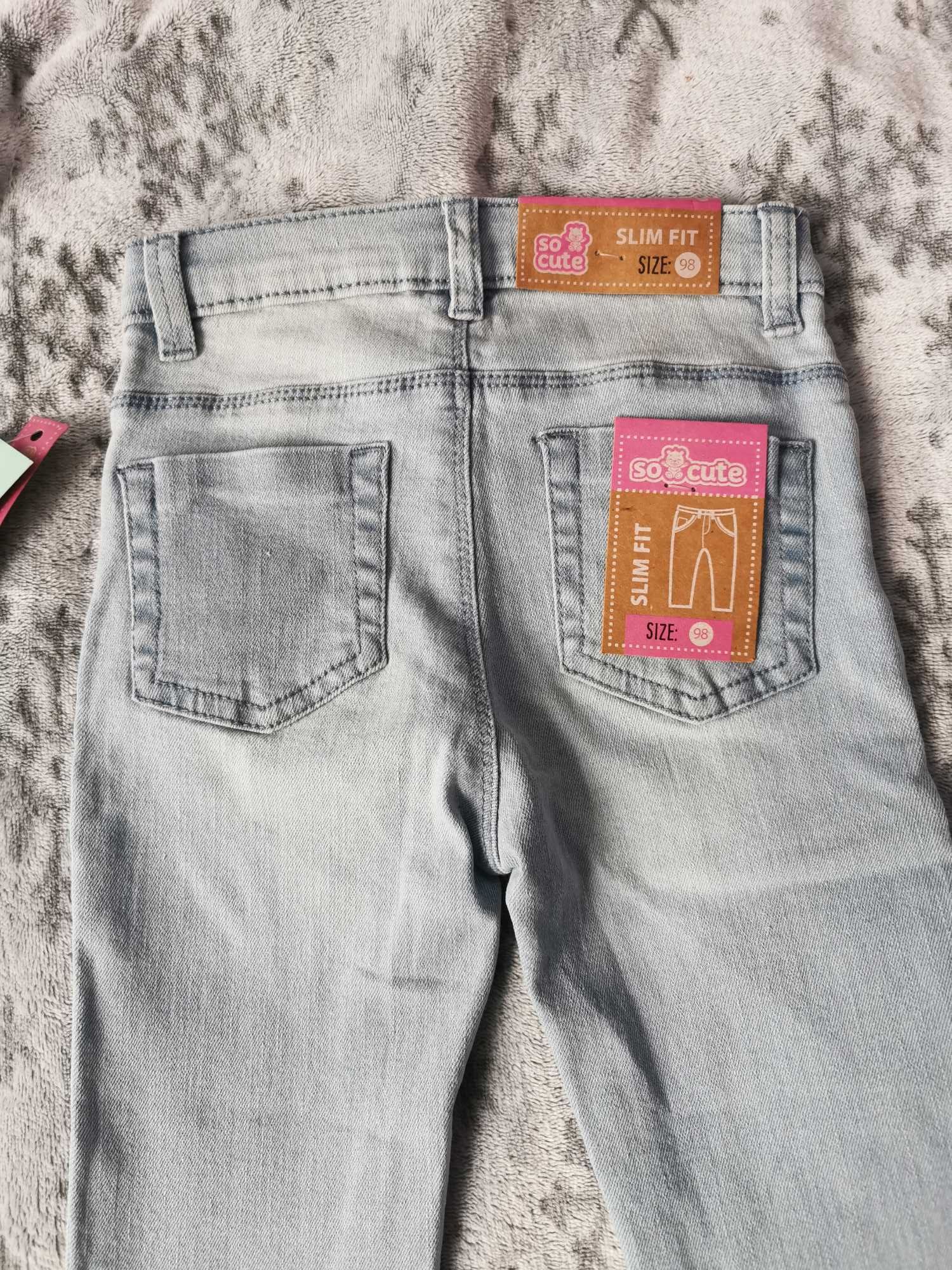 Nowe jeansy dziewczęce Rozmiar 98 Pepco