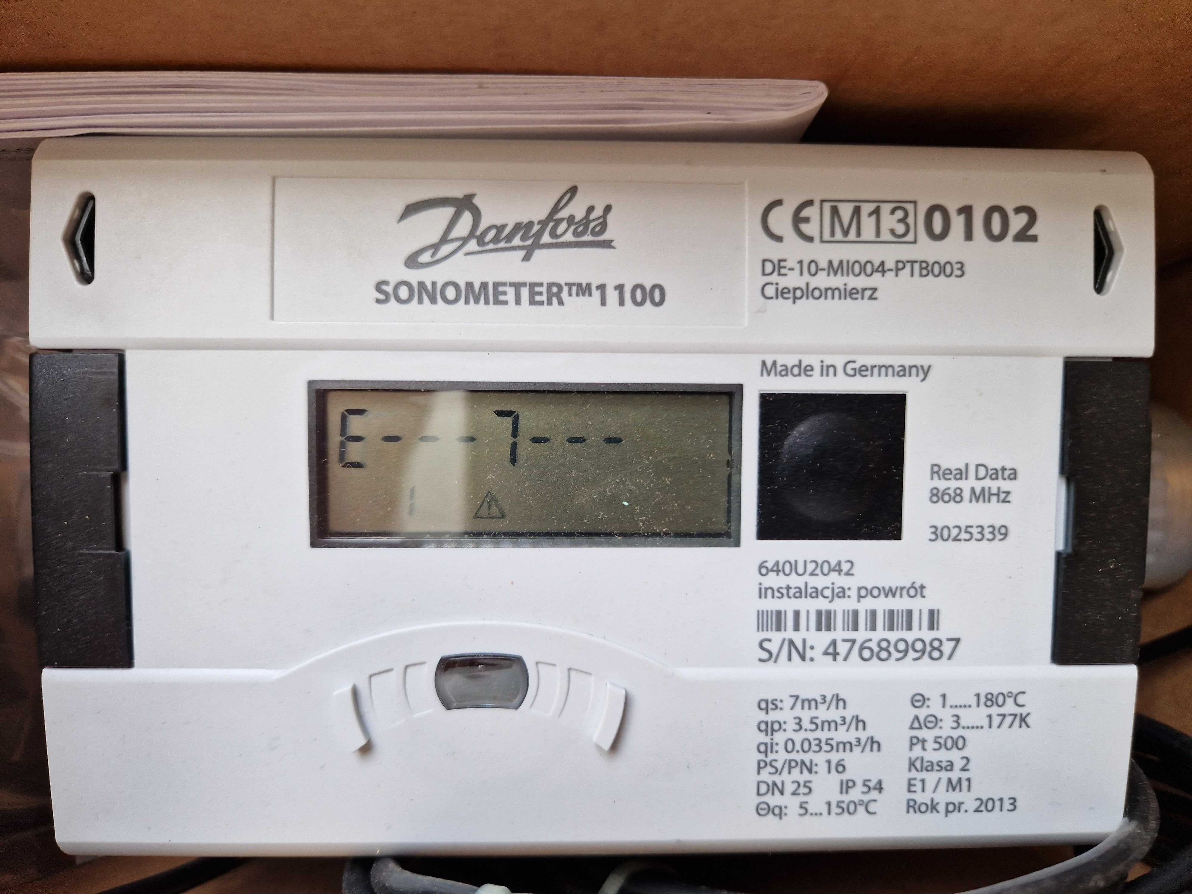 ciepłomierz danfoss sonometr 1100 DN 25