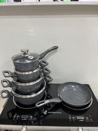 Набір посуду з гранітним покриттям Higher-Kitchen HK 313 9 предметів