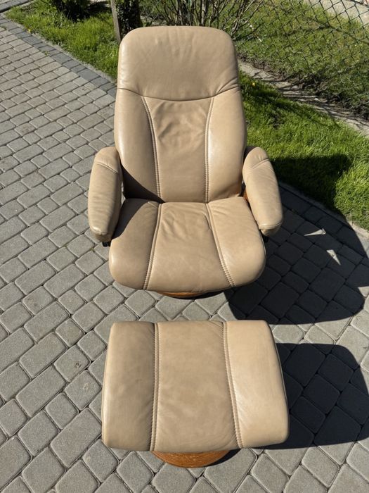 Крісло реклайнер Stressles (00104) офісне крісло шкіряне крісло