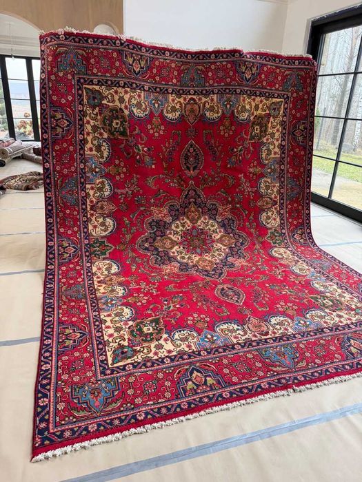 Nowy VINTAGE Dywan Wełniany Perski Iran Keshan 400x290 galeria 30 tyś