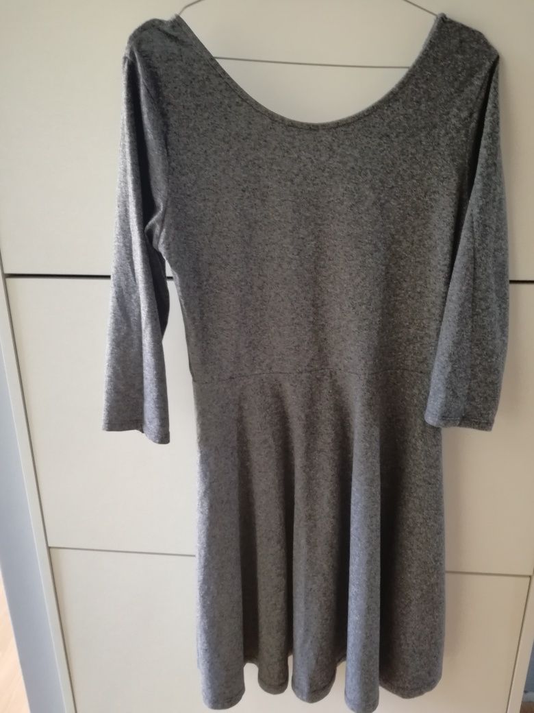 Szara sukienka H&M rozmiar S/36