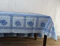 Oportunidade! Toalha mesa Linho azul, retangular 170 x250, Jacquard