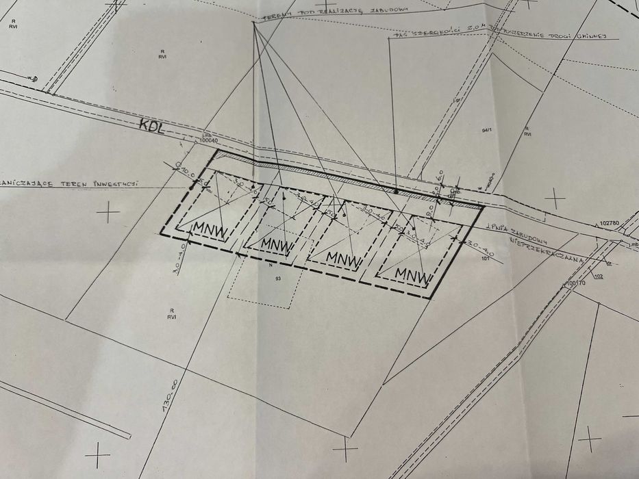 4 działki budowlane – Wierzchy – 1200 m² – warunki zabudowy