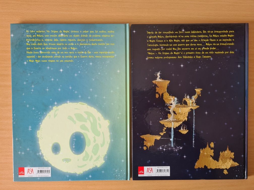2 álbuns de BD da coleção "Mahou" de Vidazinha e Hugo Teixeira