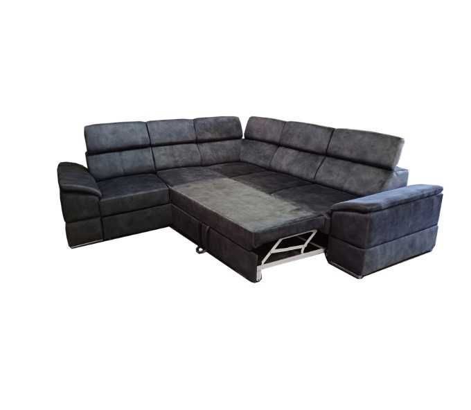 Duży narożnik JOY 2R2 z pojemnikiem i funkcją spania ROGÓWKA Wysyłka