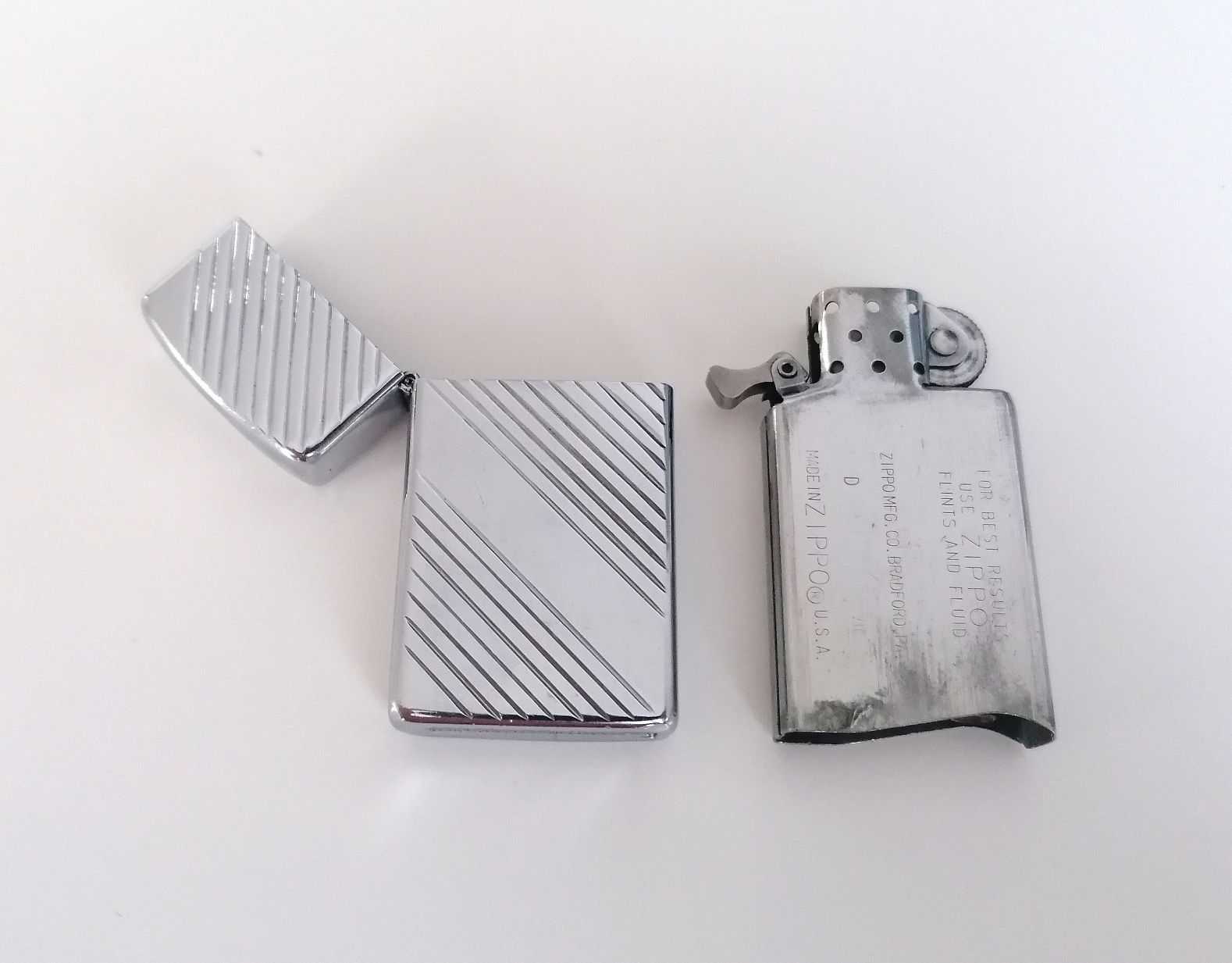 Zippo Slim Bright Cut z 1990 roku