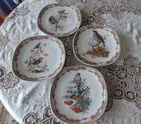 Pratos de Coleção "Limoges" com Aves Desenhas