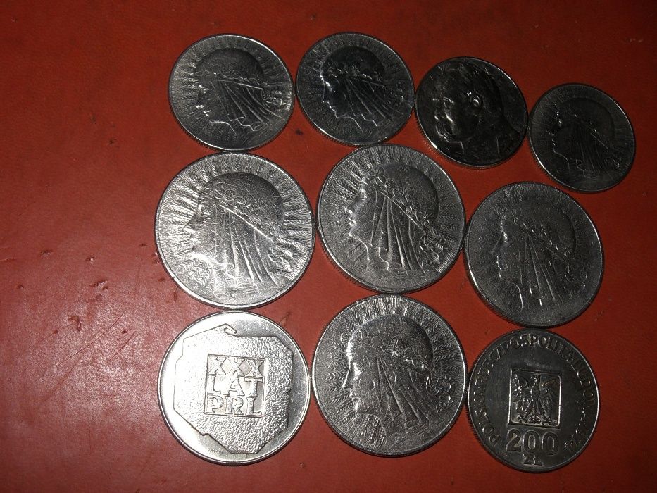 Монеты довоенная Польша  Ядвига  2-5 10 злотих  оригиналы все серебро