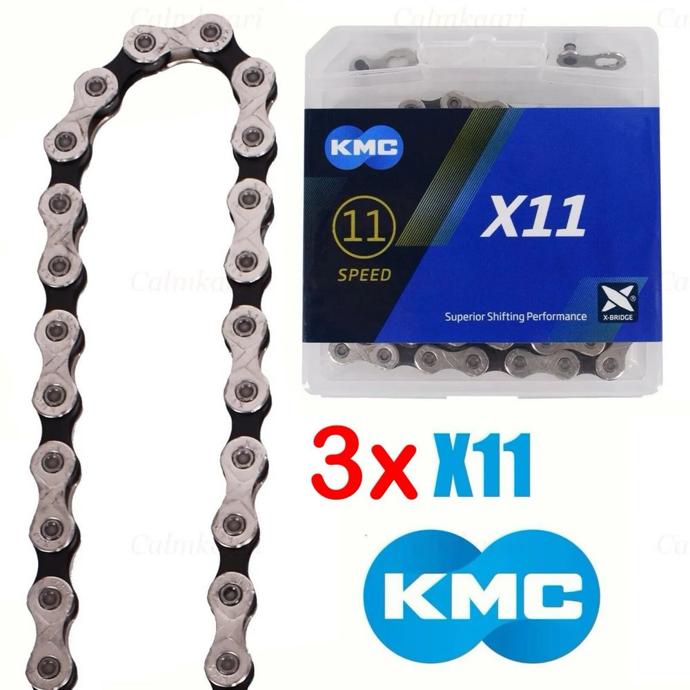 3x Łańcuch KMC X11.93 116ogniw ze spinką
