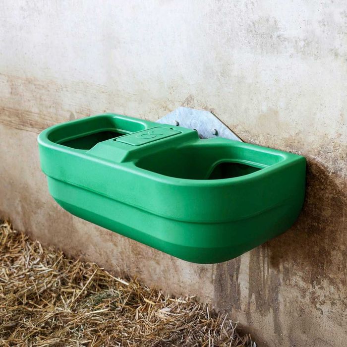 Poidło dla bydła S60, podwójne, 58 l, montaż ścienny/rurkowy, Kerbl